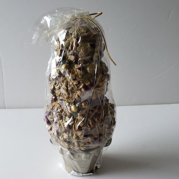 NWT - 10" Wax Burning Candle Three Tier Topiary with Clay Pot Bottom - Picture 1 of 8